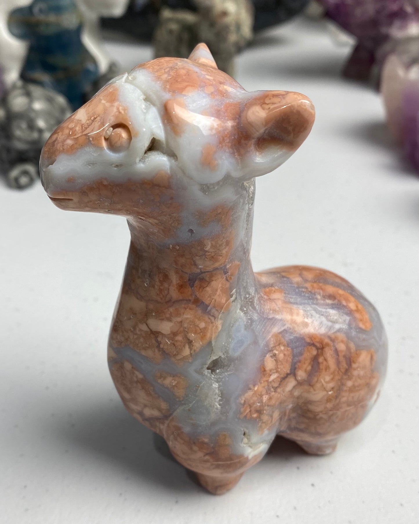 Cotton Candy Agate Llama