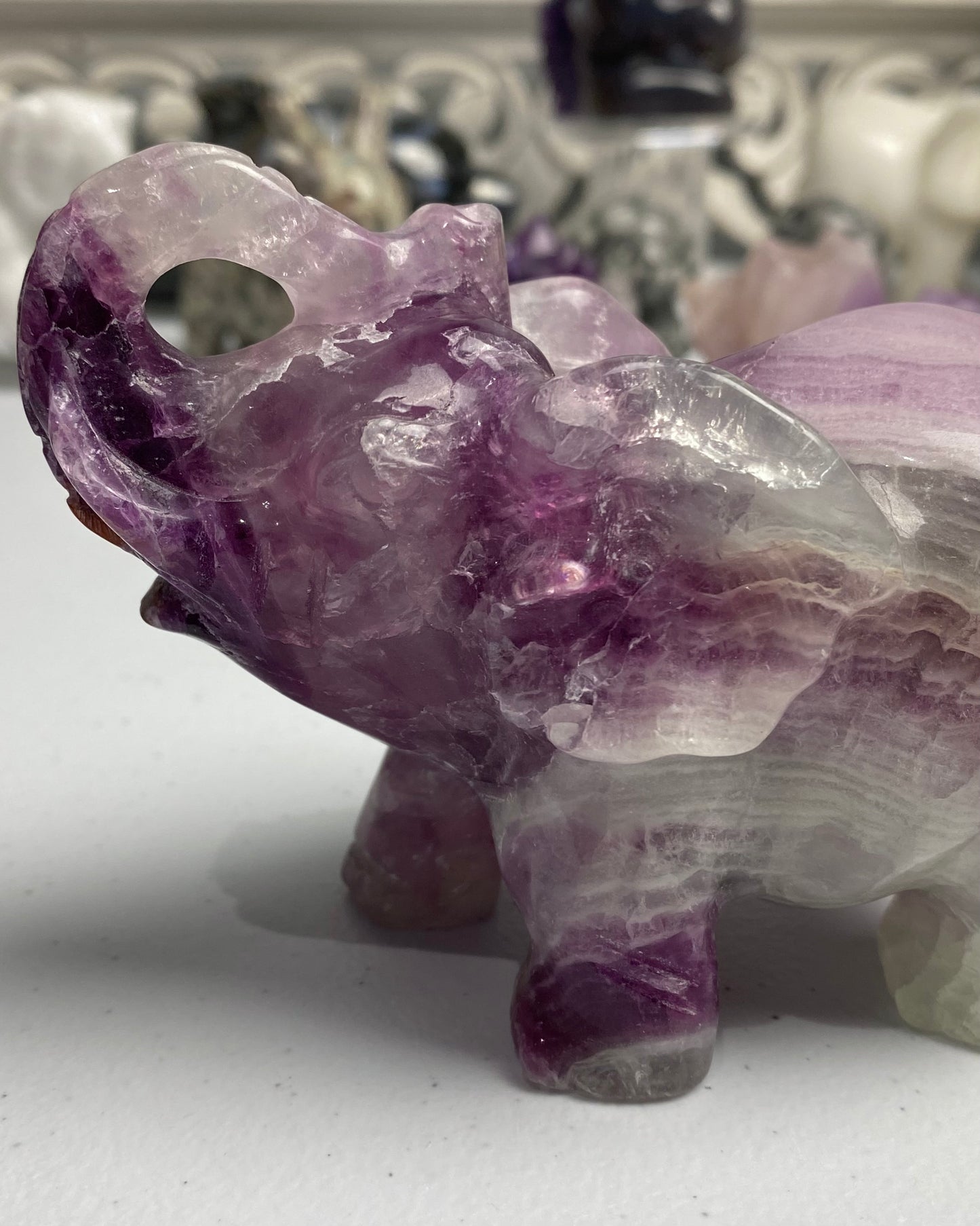 Watermelon Fluorite Elephant