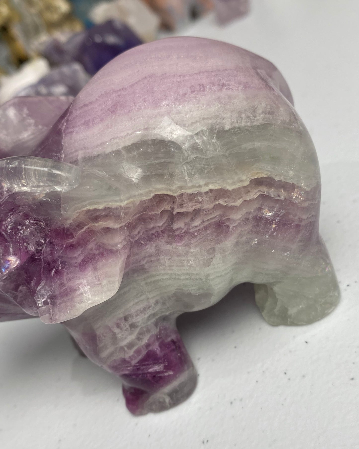 Watermelon Fluorite Elephant