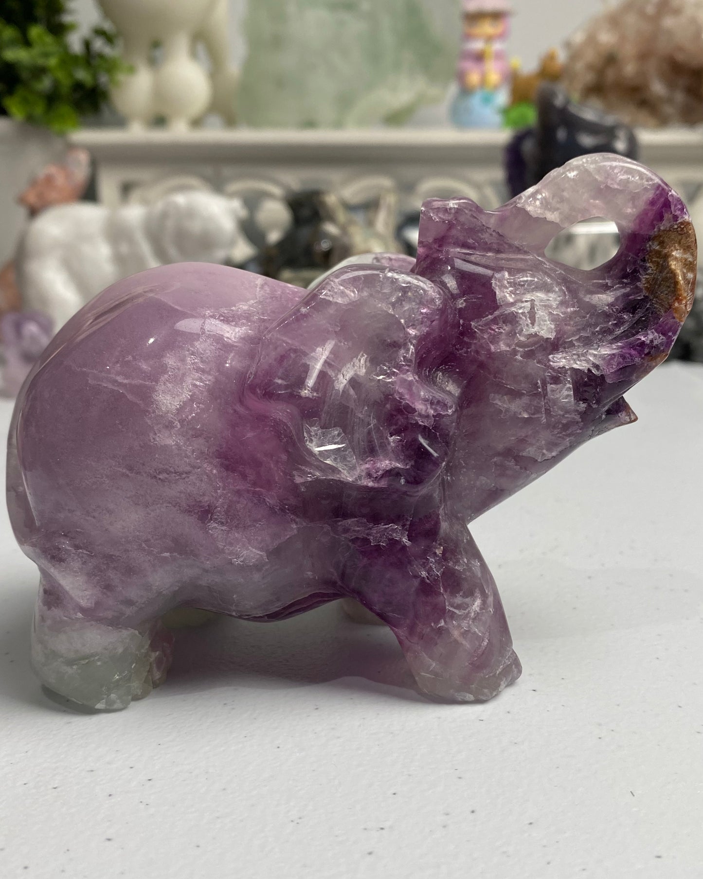 Watermelon Fluorite Elephant
