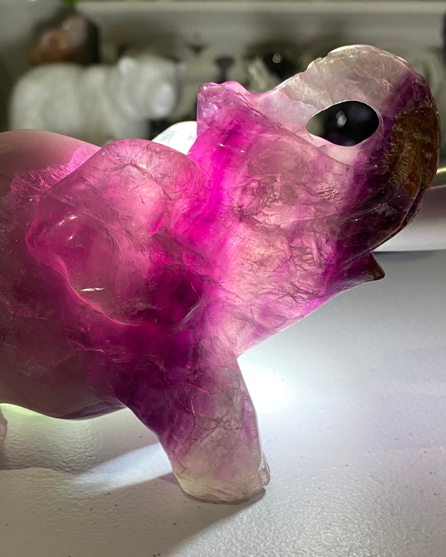 Watermelon Fluorite Elephant