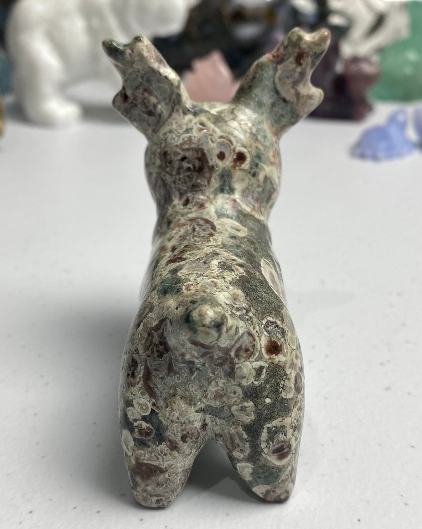 Russian Flower Agate Reindeer