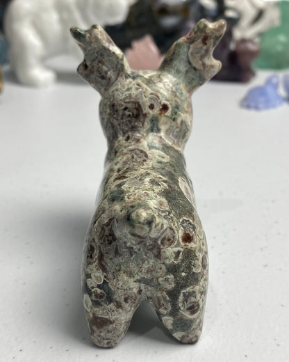 Russian Flower Agate Reindeer
