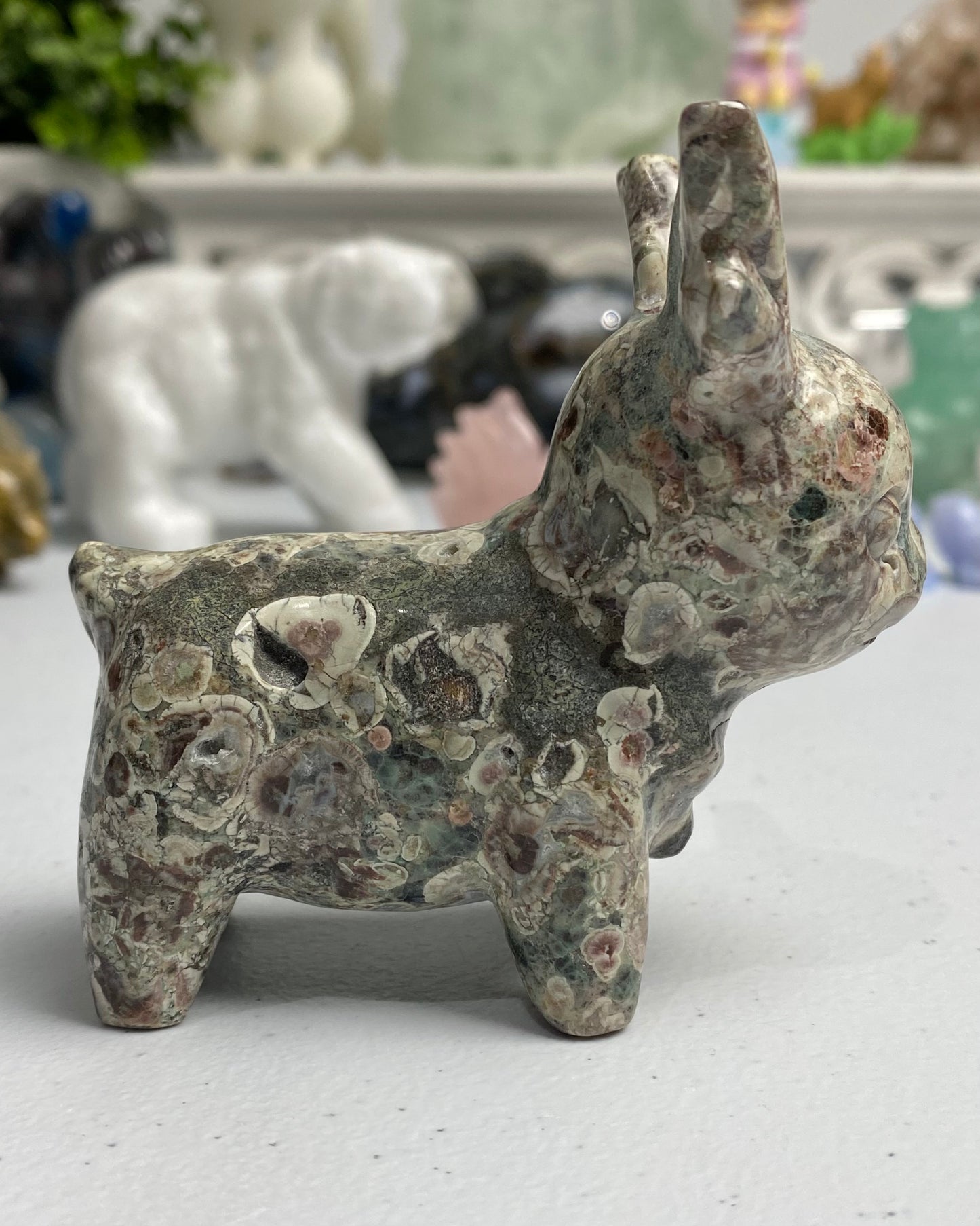 Russian Flower Agate Reindeer