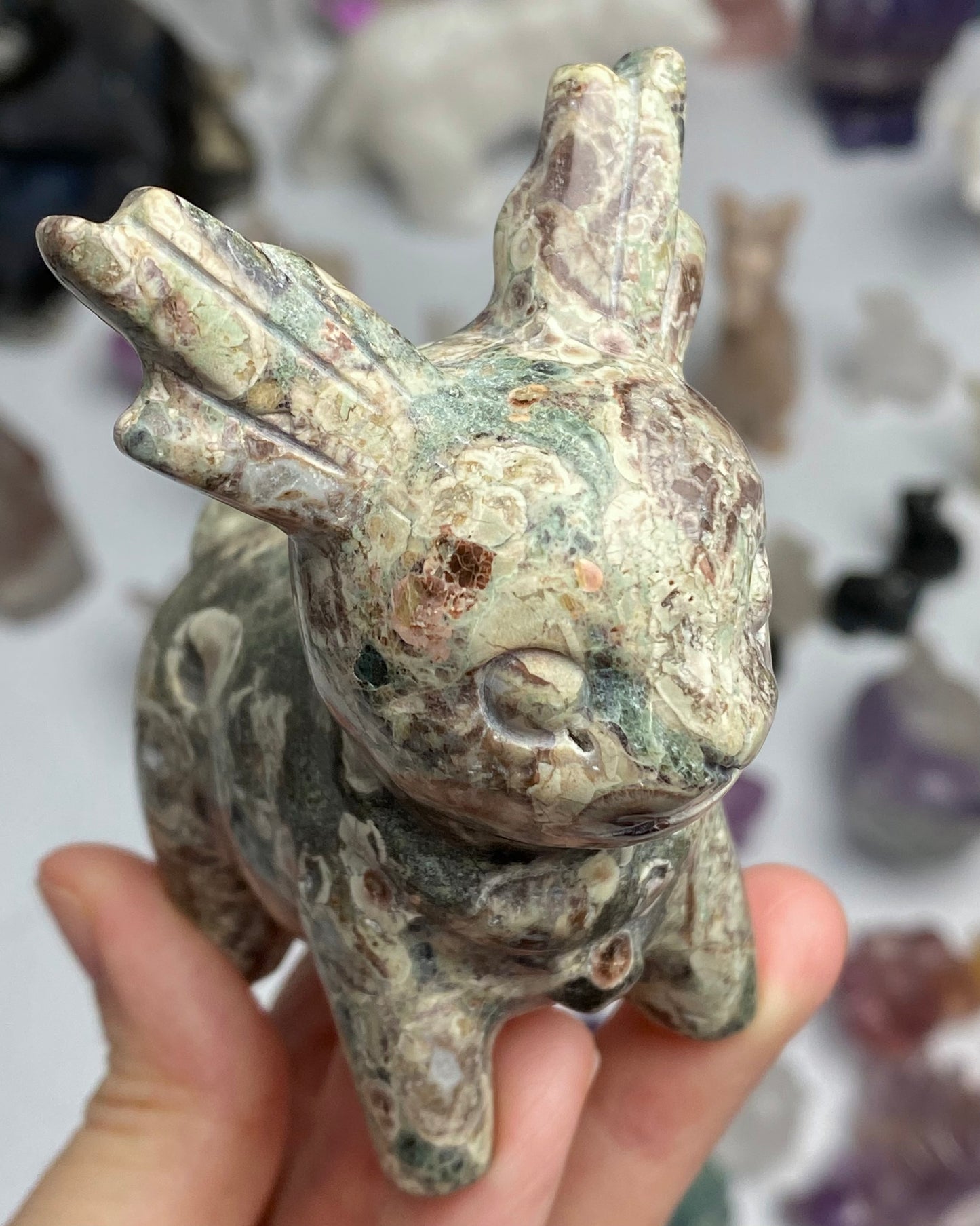 Russian Flower Agate Reindeer