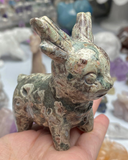 Russian Flower Agate Reindeer