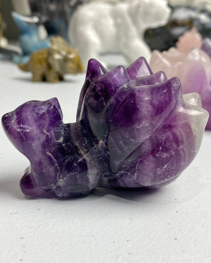 Rainbow Fluorite Nine Tailed Fox