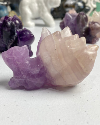 Rainbow Fluorite Nine Tailed Fox