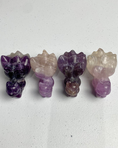 Rainbow Fluorite Nine Tailed Fox