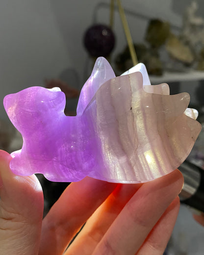 Rainbow Fluorite Nine Tailed Fox