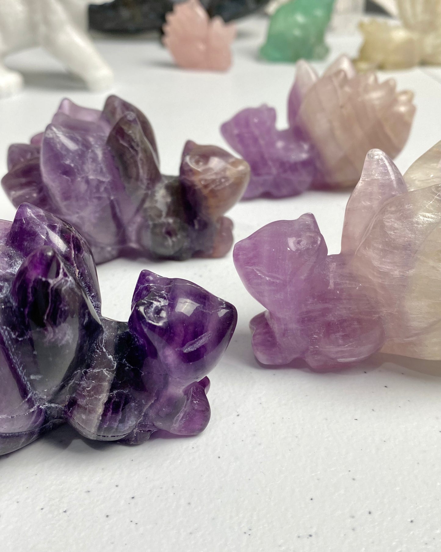 Rainbow Fluorite Nine Tailed Fox