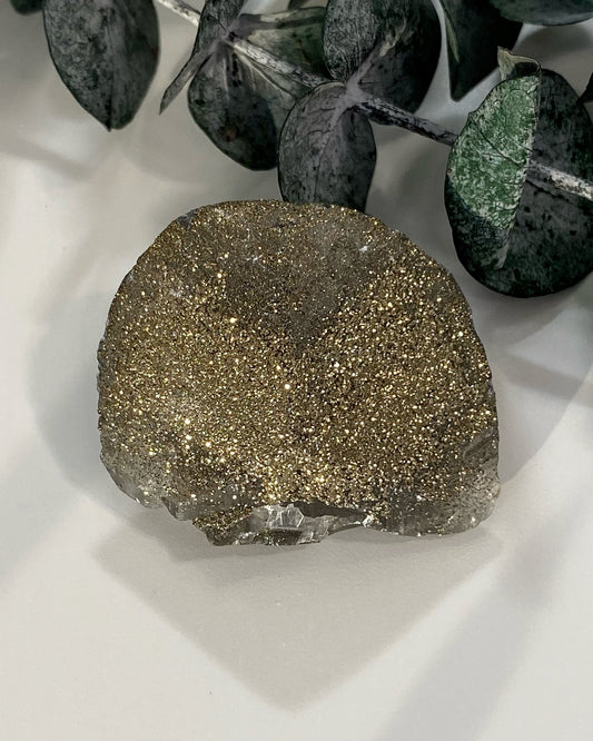 Benz Calcite with Pyrite Natural Formation