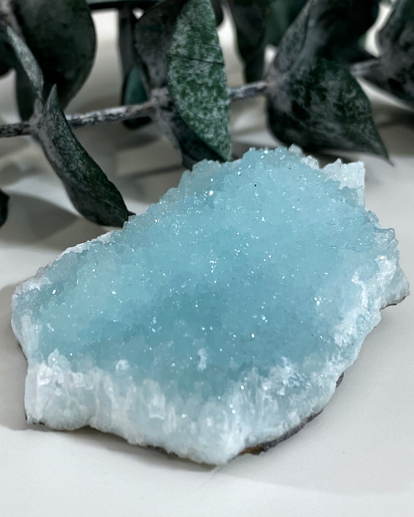 Blue Aragonite Mineral Specimen