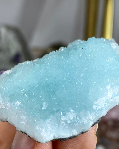 Blue Aragonite Mineral Specimen