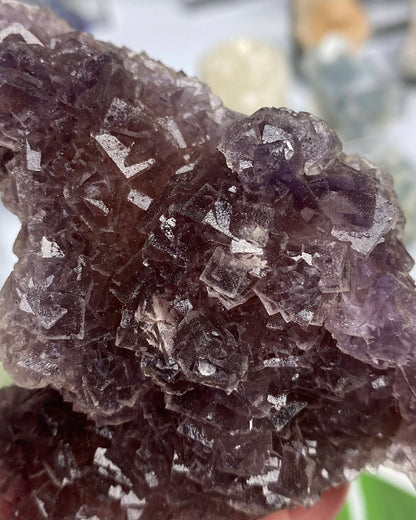 Burgundy Purple Fluorite with Orange Core