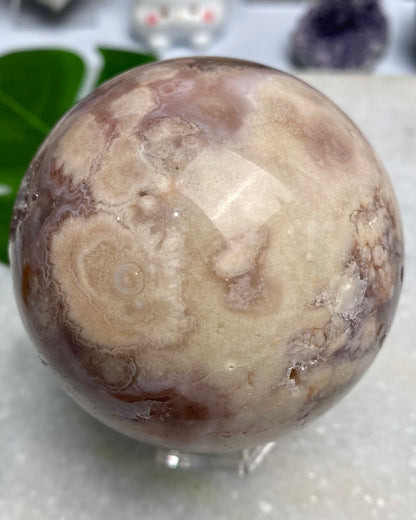 Druzy Flower Agate Amethyst Sphere