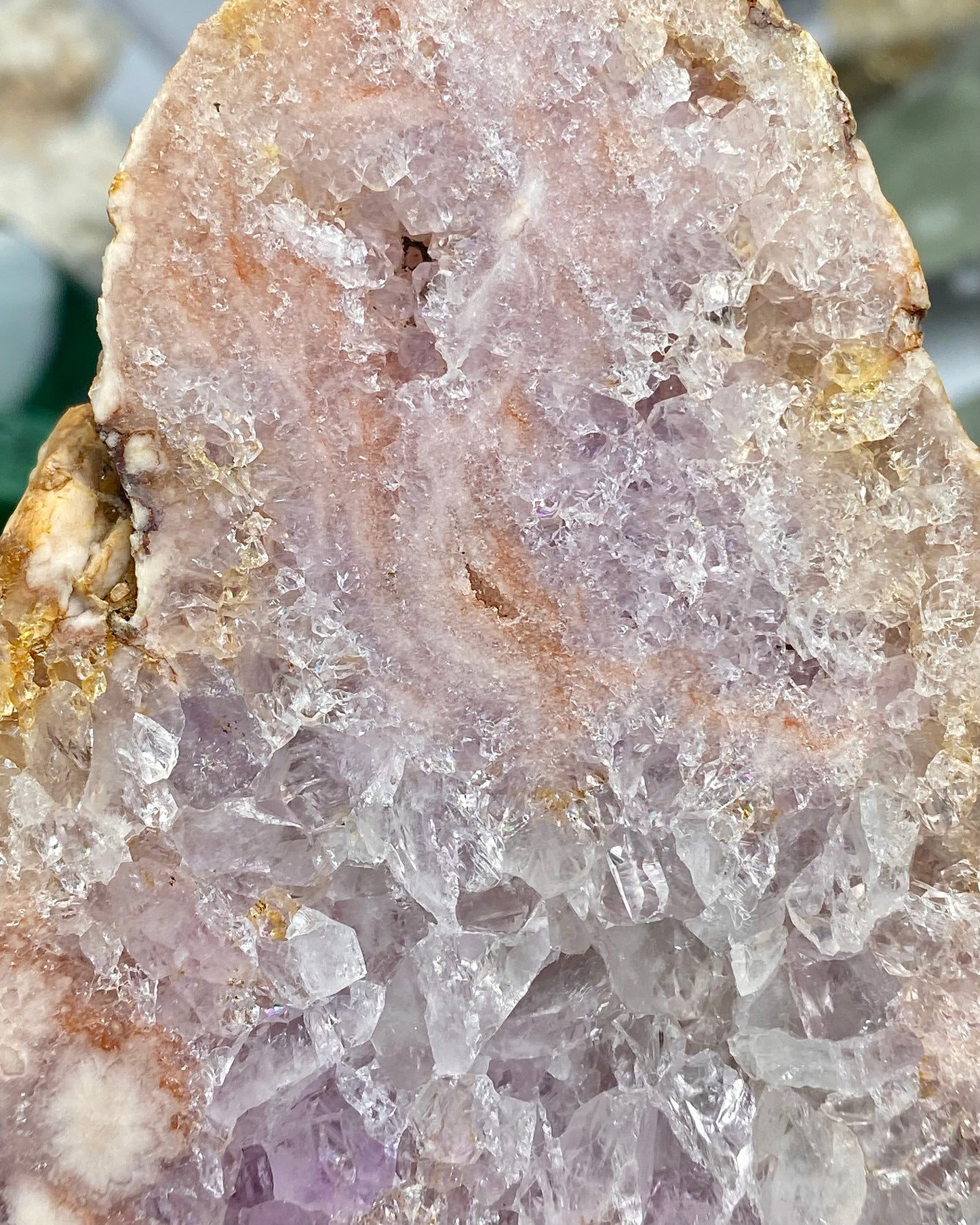 Flower Agate Sparkly Druzy Amethyst Slab