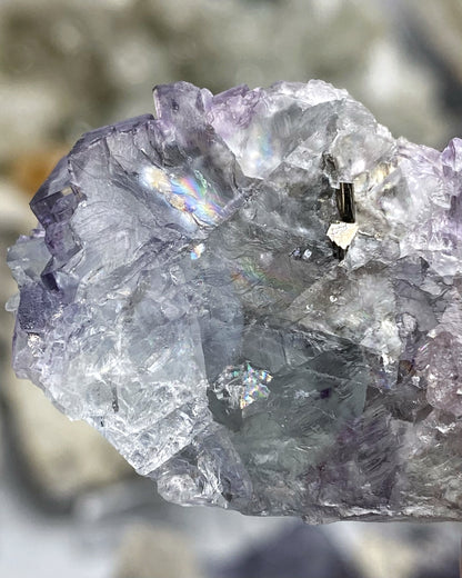 Glassy Purple Fluorite with Arsenopyrite, Dolomite