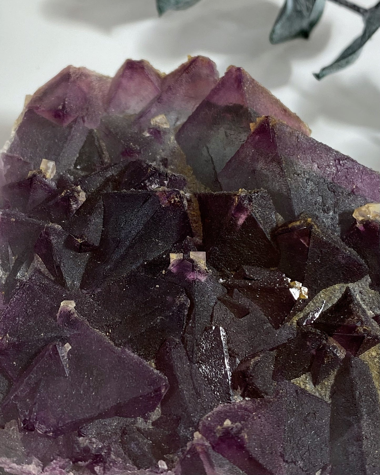 Purple & Green Octahedral Fluorite with Cubic Fluorite