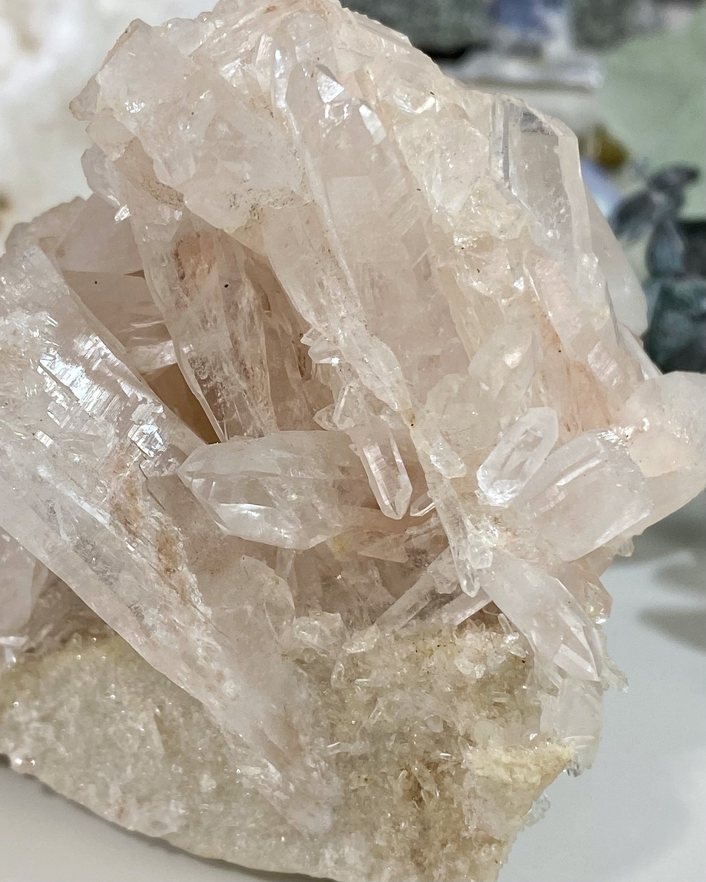 Pink Himalayan Quartz Cluster