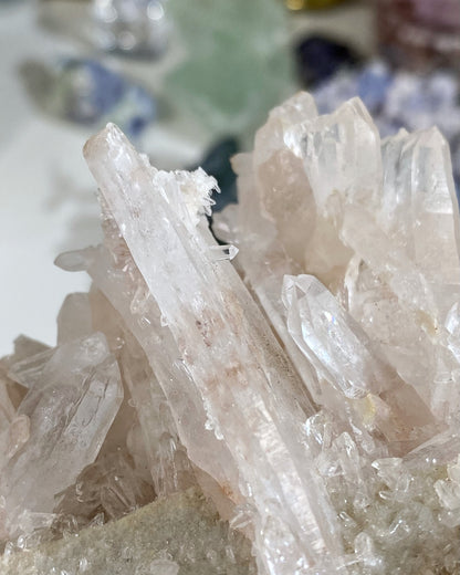 Pink Himalayan Quartz Cluster