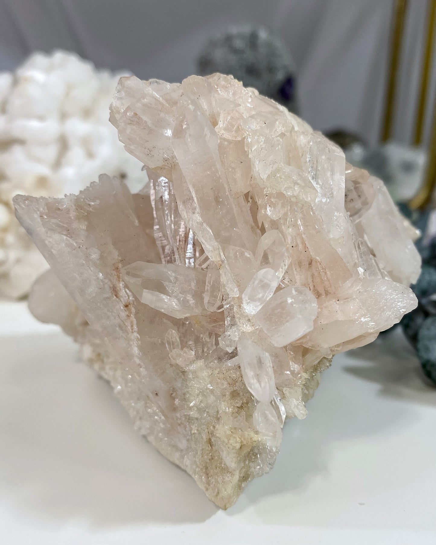 Pink Himalayan Quartz Cluster