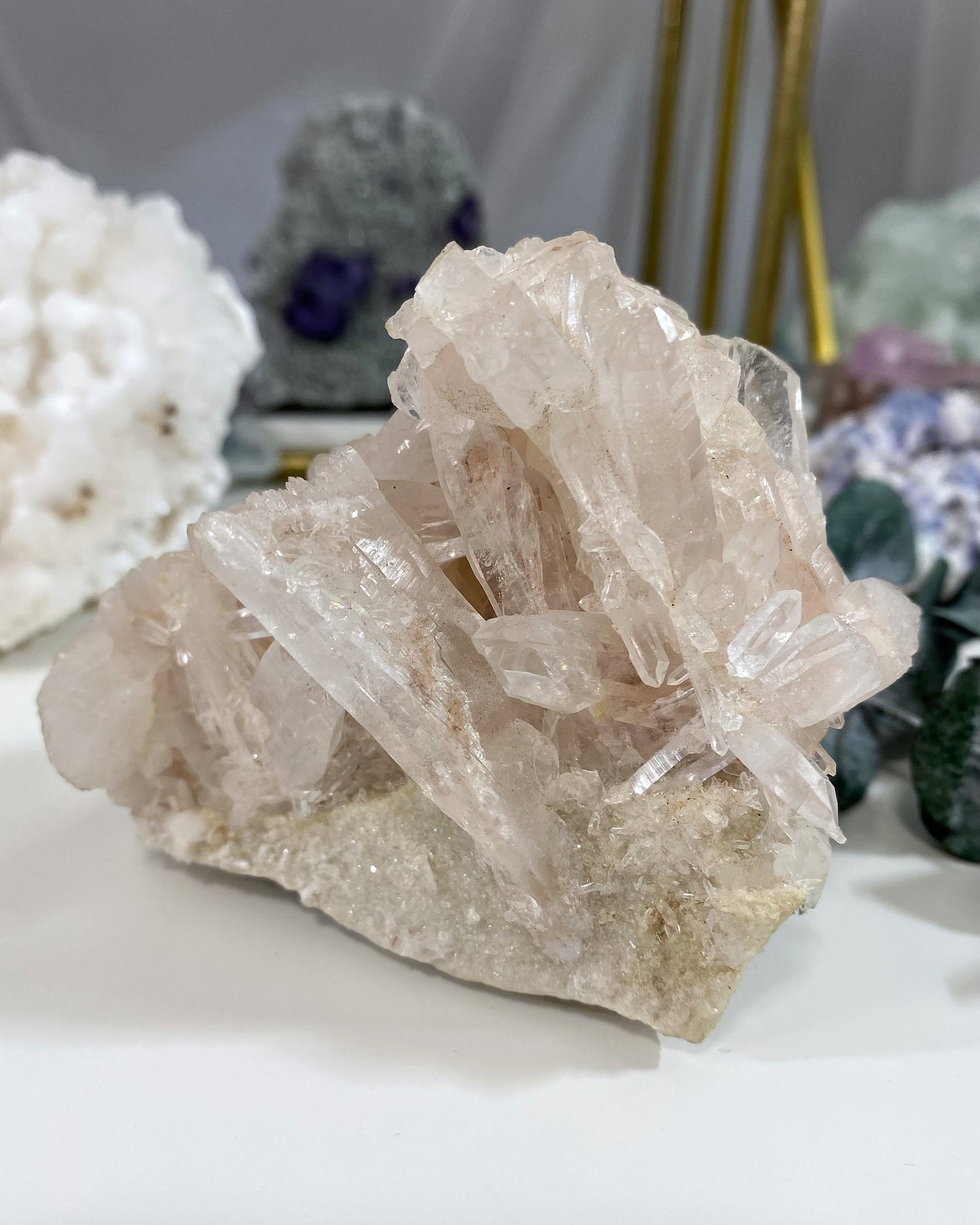 Pink Himalayan Quartz Cluster