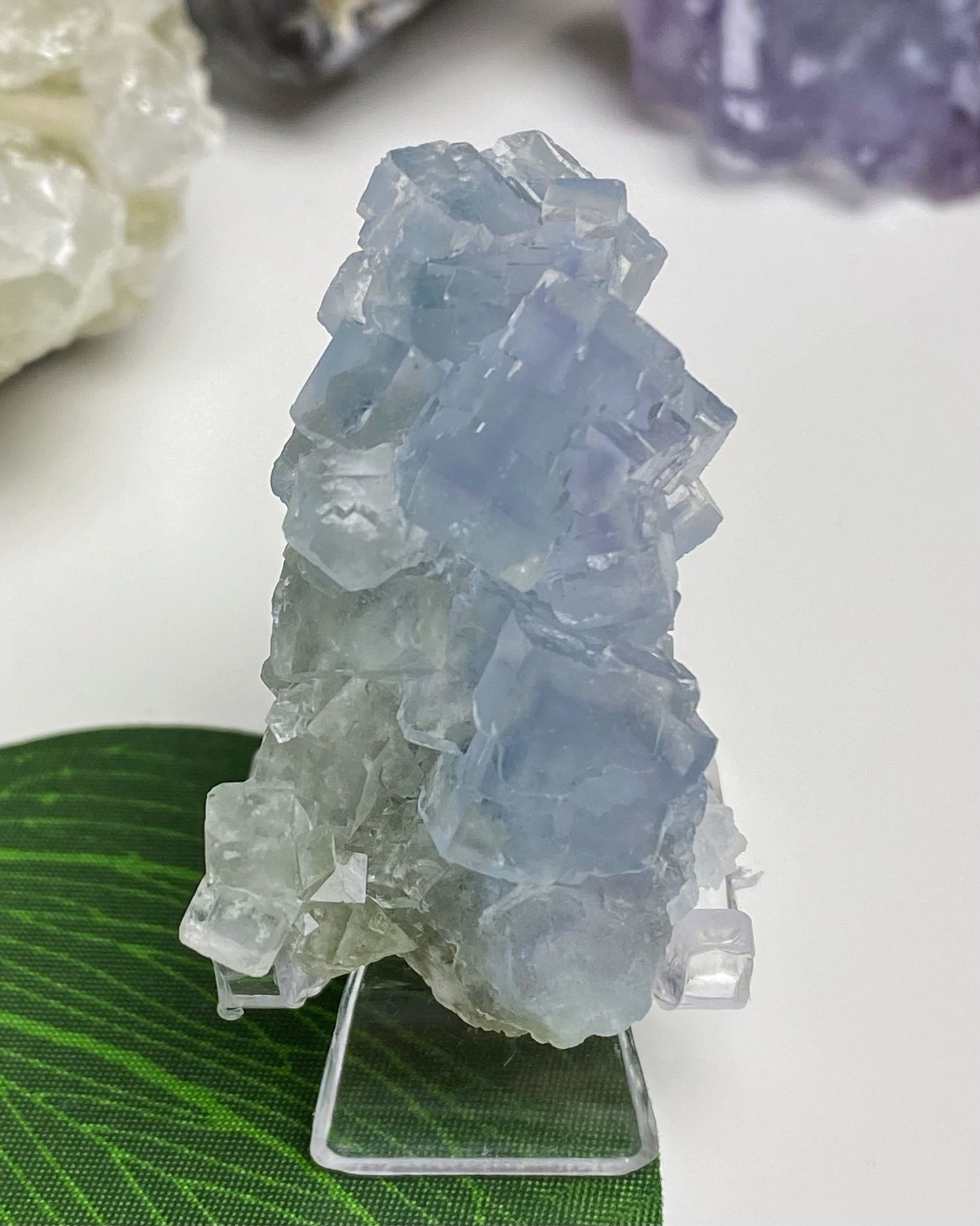 Light Blue Cubic Fluorite Stack