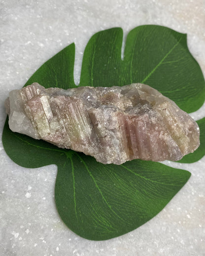 Pink & Green Tourmaline with Quartz, Lepidolite