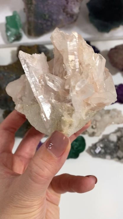 Pink Himalayan Quartz Cluster