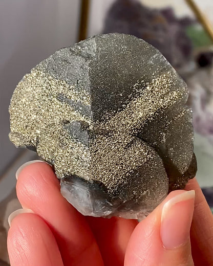 Benz Calcite with Pyrite Natural Formation