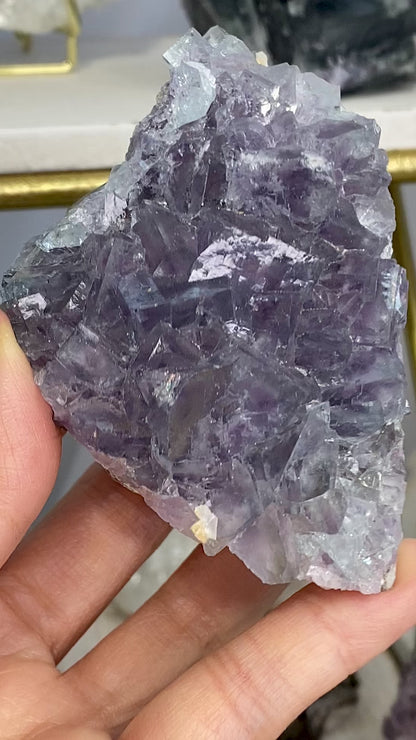 Jelly Purple Cubic Fluorite Cluster