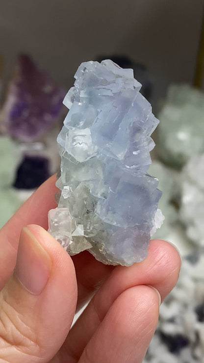 Light Blue Cubic Fluorite Stack