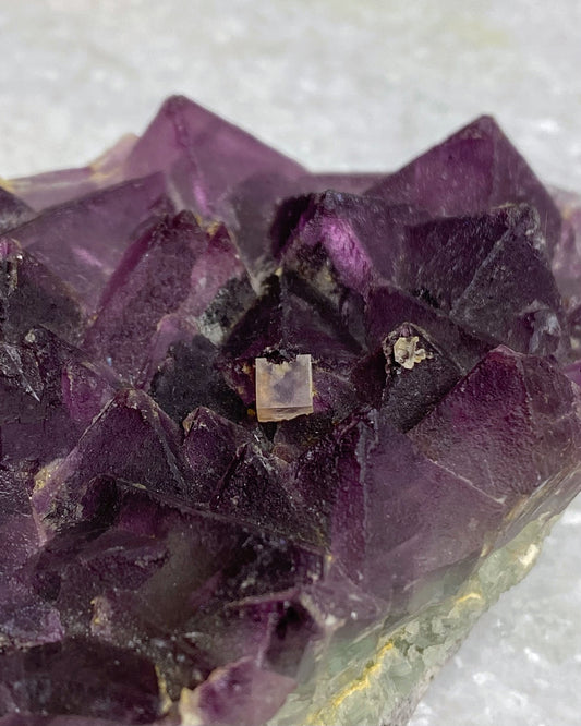 TEMP RESERVED - Purple Octahedral Fluorite with Cubic Fluorite