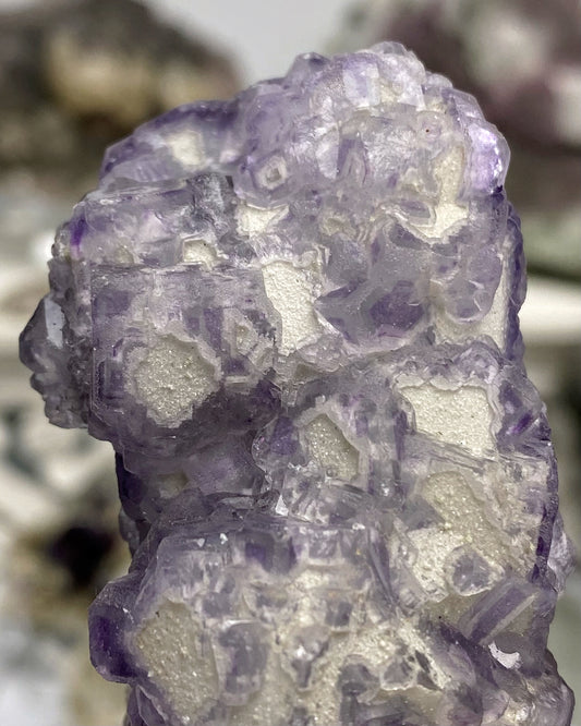 Unique Crystal Formation Yaogangxian Purple Fluorite
