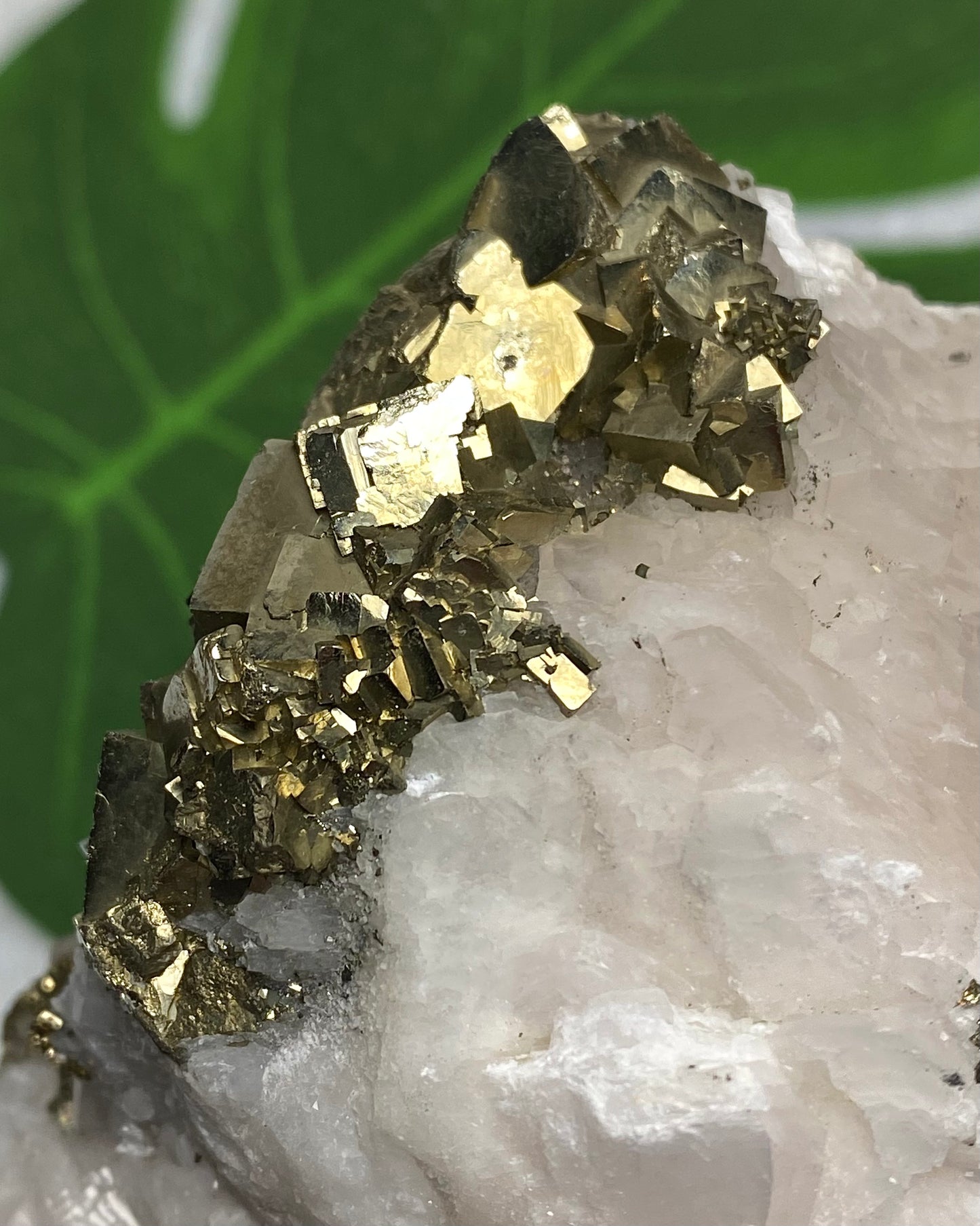 UV Pink Calcite with Pyrite