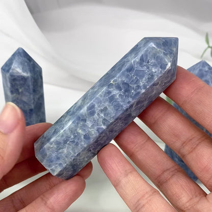 Vibrant Blue Calcite Tower