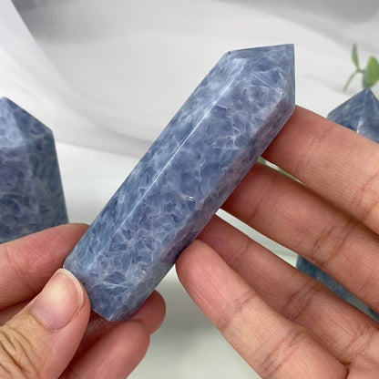 Vibrant Blue Calcite Tower