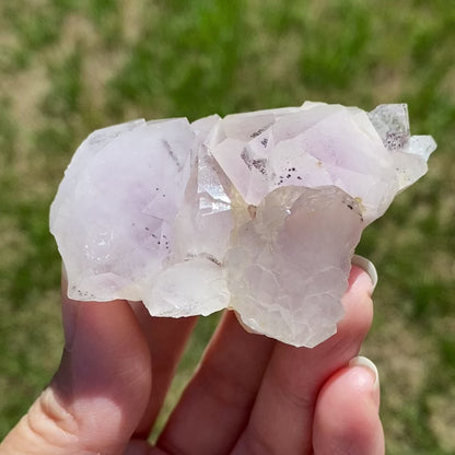 Light Purple Amethyst Cluster with Hematite