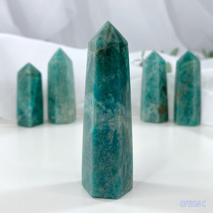 Amazonite Tower with Smoky Quartz