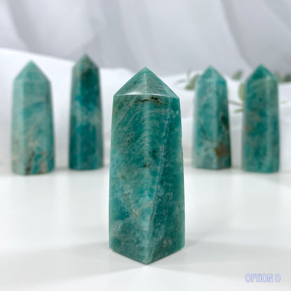 Amazonite Tower with Smoky Quartz