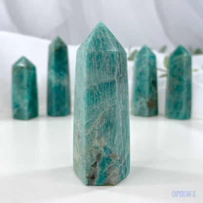 Amazonite Tower with Smoky Quartz