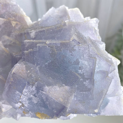 Sparkly Sugarcoated Purple Blue Cubic Fluorite Mineral Specimen