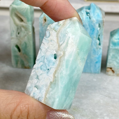 Blue Aragonite Tower (Caribbean Calcite)