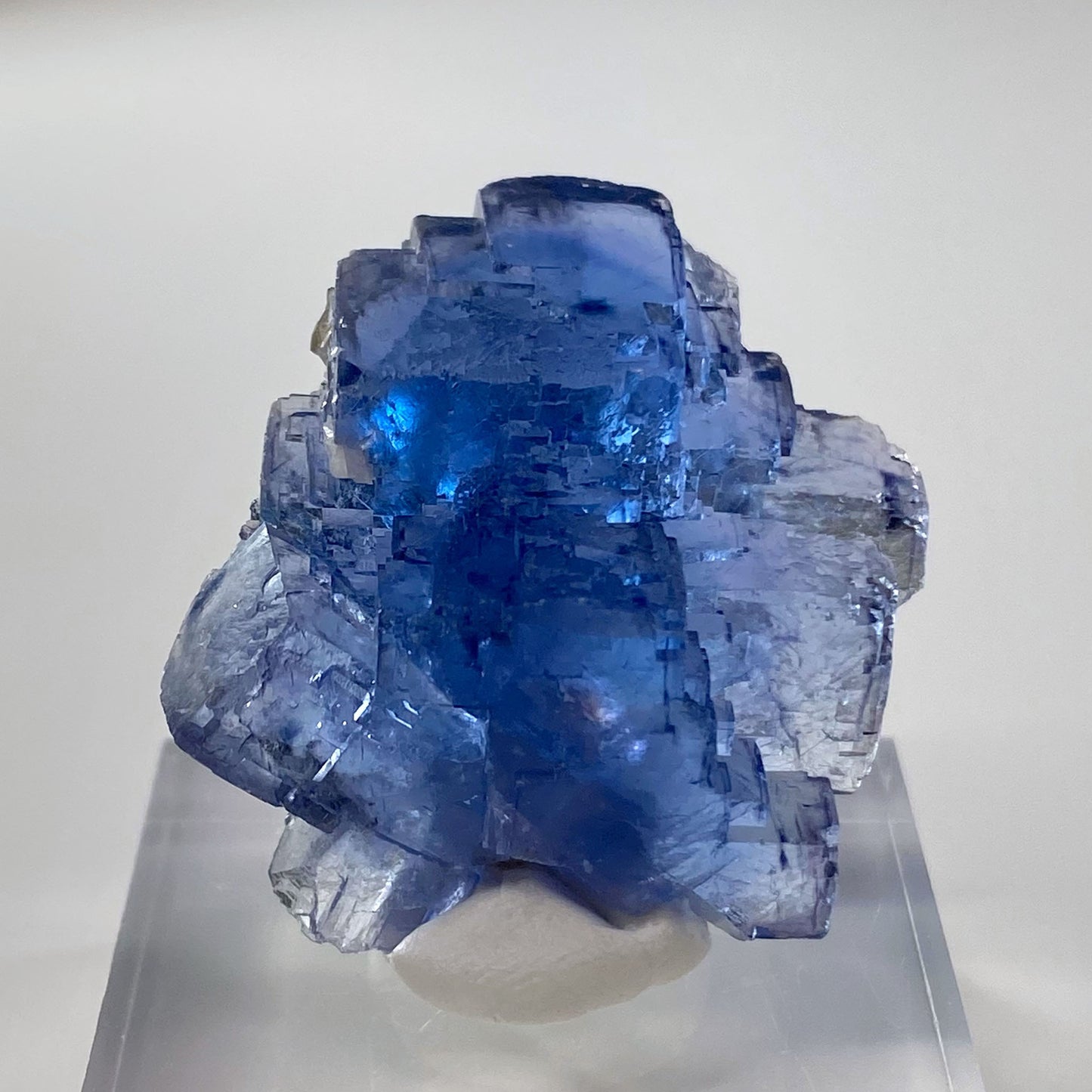 Vivid Blue Fluorite Specimen Step Formation Yaogangxian Mine