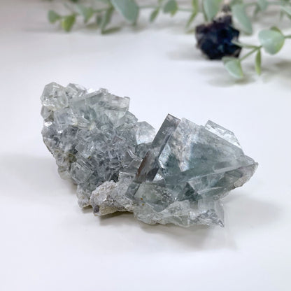 Glassy Green Cubic Fluorite Cluster Specimen