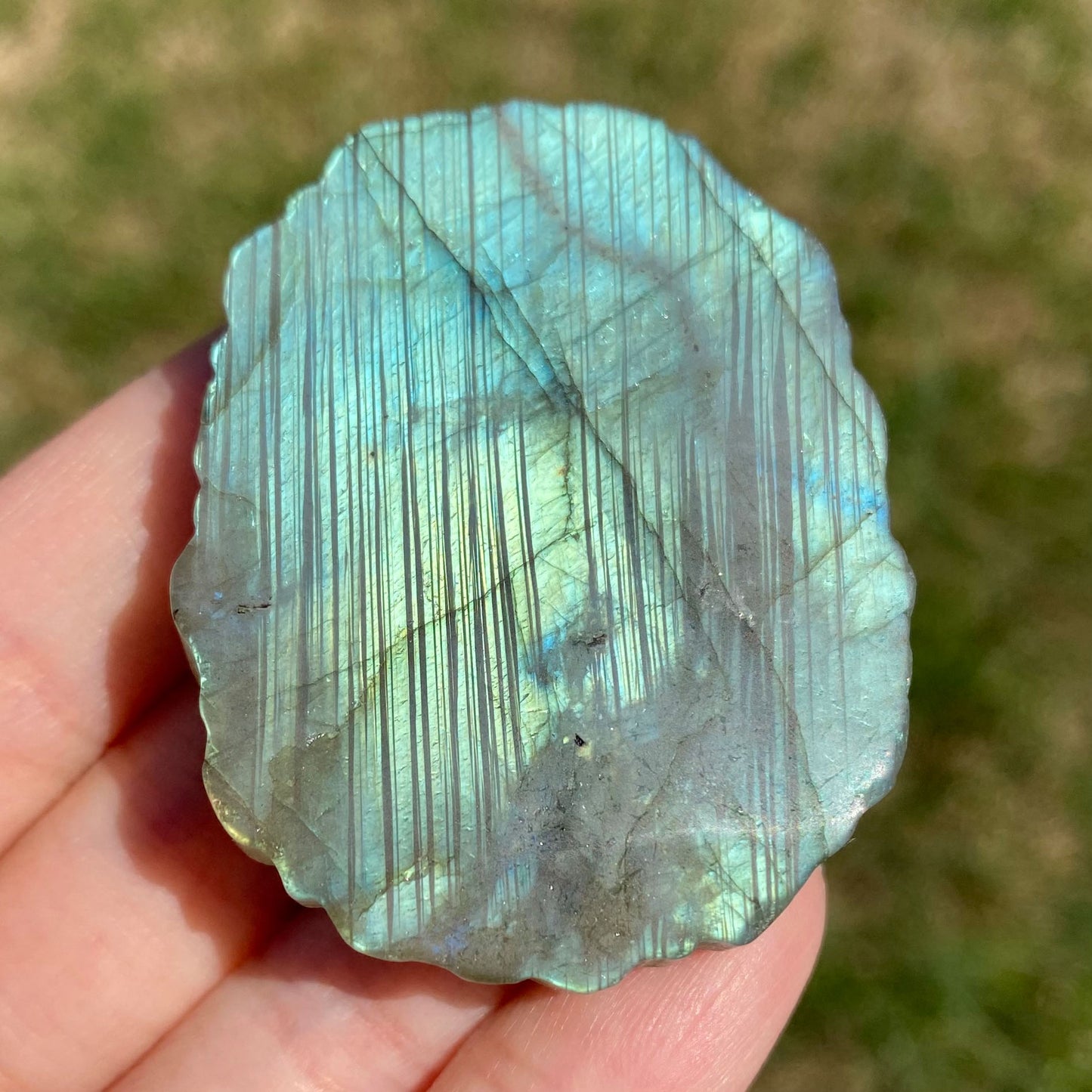 Peacock Hummingbird Crane Labradorite Carving