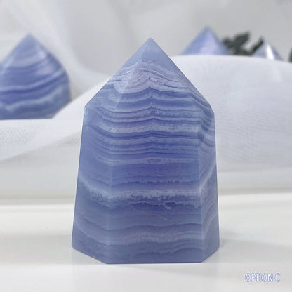 Blue Lace Agate Tower