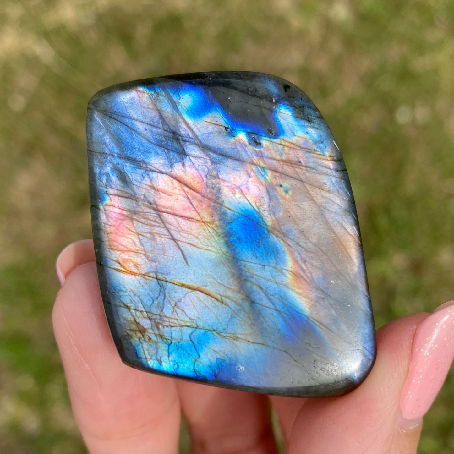 Blue Pink Labradorite Freeform