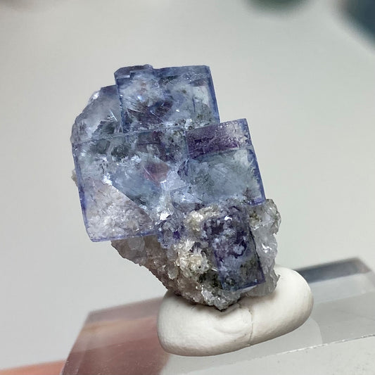 Stunning Clarity Blue Cubic Fluorite Yaogangxian Mine